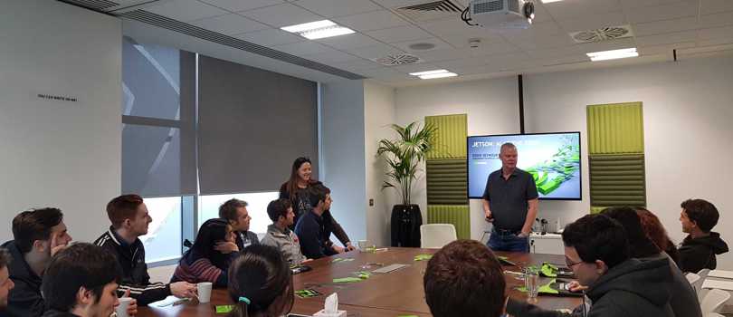 A full conference room at Nvidia's office in Reading